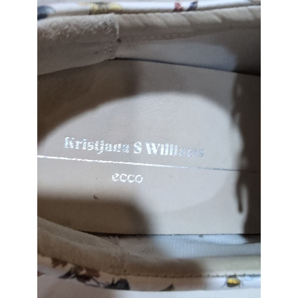 Ecco Kristjana Williams Floral White Leather Womens Sneakers 42 EU / 11-11.5 US - Picture 11 of 13